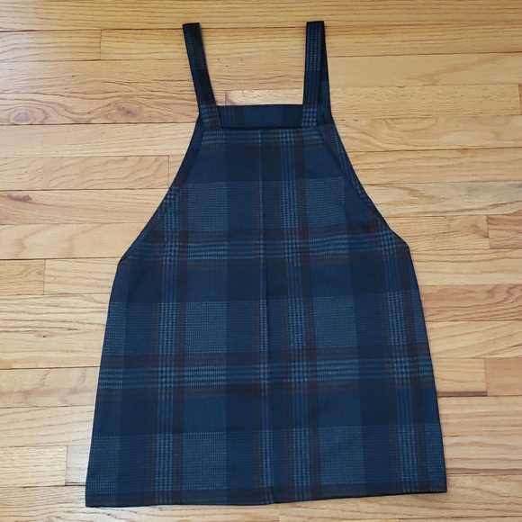 Sky & Sparrow - Overall Pinafore Plaid Dress M - Picture 5 of 9